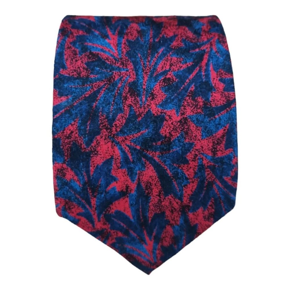 SANTOSTEFANO BY ITALO FERRETTI Blue Art Silk Tie ITALY 58"/ 3.2" EC